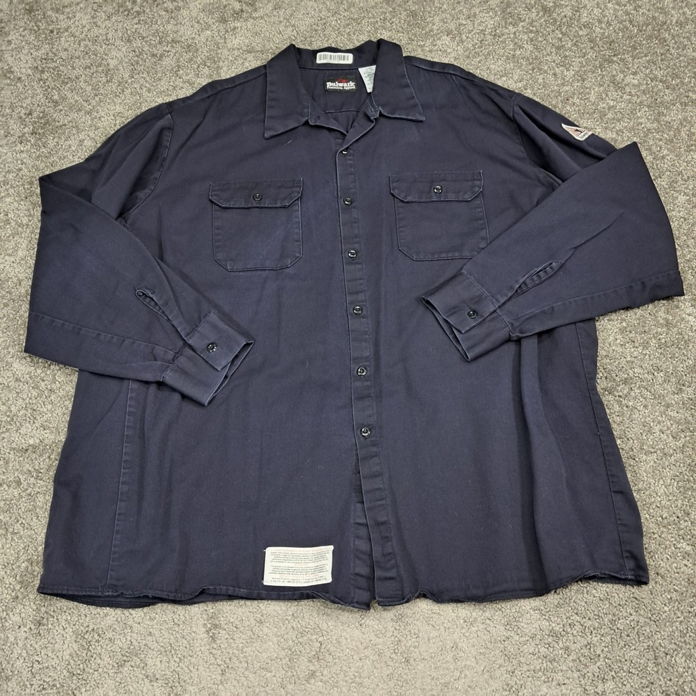 Bulwark‎ FR Navy Blue Flame Resistant Work Shirt 3XL-RG SLW2NV9 UltraSoft Mens